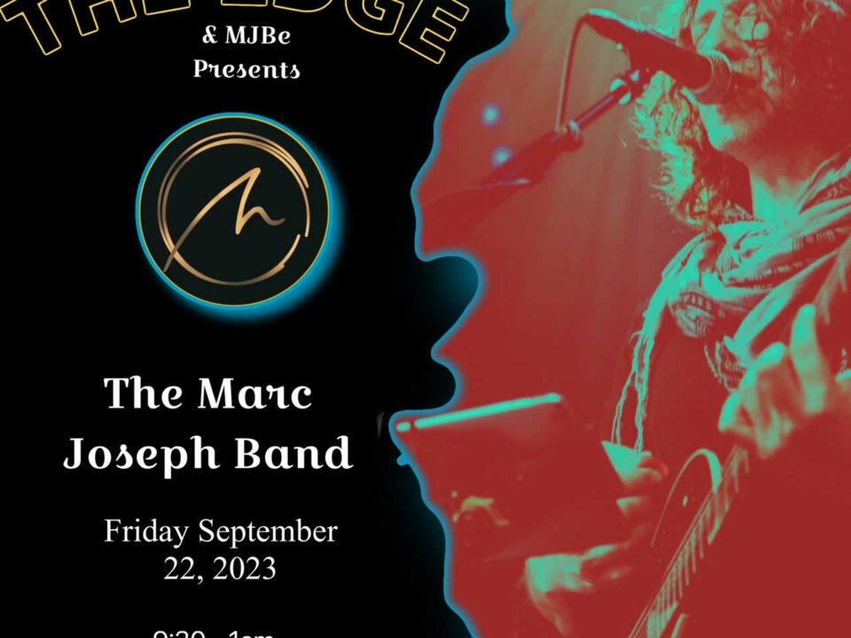 Marc Joseph Band September 22 live at the Edge in Ajax Ontario show poster